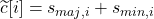 \widetilde{c}[i] = s_{maj,i} + s_{min,i}