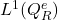 L^1(Q_R^e)