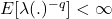 E[\lambda(.)^{-q}] < \infty