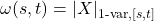 \omega(s,t)=|X|_{1\text{-var},[s,t]}