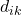 d_{ik}