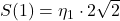 S(1)=\eta_1\cdot2\sqrt2