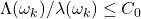 \Lambda(\omega_k)/\lambda(\omega_k) \leq C_0