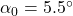 \alpha_0 = 5.5^\circ
