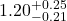 1.20^{+0.25}_{-0.21}