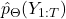 \hat{p}_\Theta(Y_{1:T})