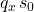 q_x\,s_0