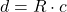 d = R \cdot c