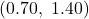 (0.70,\ 1.40)