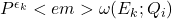 P^{\epsilon_k}<em>\omega(E_k;Q_i)
