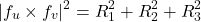 \[\left|f_{u}\times f_{v}\right|^{2}=R_{1}^{2}+R_{2}^{2}+R_{3}^{2}\]