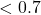 < 0.7