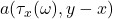 a(\tau_x(\omega),y-x)