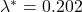 \lambda^* = 0.202