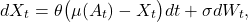 \begin{equation*}dX_t = \theta\bigl(\mu(A_t) - X_t \bigr)dt + \sigma dW_t,\end{equation*}