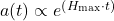 a(t) \propto e^{\left(H_{\max } \cdot t\right)}