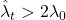 \hat{\lambda}_t > 2\lambda_0