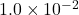 1.0 \times 10^{-2}