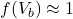 f(V_b) \approx 1