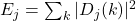 Rendered by QuickLaTeX.com E_j = \sum_k |D_j(k)|^2