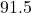 91.5% \pm 2.0%