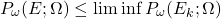 \[P_\omega(E; \Omega) \leq \liminf P_\omega(E_k; \Omega)\]