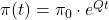 \pi(t) = \pi_{0} \cdot e^{Qt}