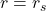 r = r_s