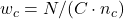w_c=N/(C \cdot n_c)