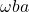 \omega{ba}
