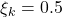 \xi_k = 0.5