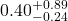 0.40^{+0.89}_{-0.24}