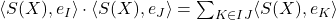\langle S(X),e_I\rangle\cdot\langle S(X),e_J\rangle = \sum_{K\in I\shuffle J}\langle S(X),e_K\rangle