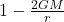 1-\frac{2GM}{r}