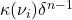\kappa(\nu_i) \delta^{n-1}