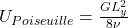 U_{Poiseuille} = \frac{G L_y^2}{8\nu}