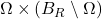 \Omega \times (B_R \setminus \Omega)