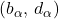 (b_\alpha,\, d_\alpha)