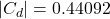 |C_d|=0.44092