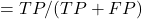 = TP/(TP+FP)