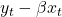 y_{t}-\beta x_{t}