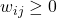w_{ij}\ge0