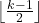 \left\lfloor\frac{k-1}{2}\right\rfloor