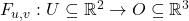 F_{u,v}:U\subseteq\mathbb{R}^2\rightarrow O\subseteq\mathbb{R}^3