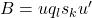B = u q_l s_k u'