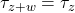 \tau_{z+w} = \tau_z