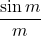 \dfrac{\sin m}{m}
