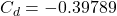 C_d=-0.39789