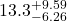 13.3^{+9.59}_{-6.26}