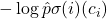 -\log \hat{p}{\sigma(i)}(c_i)
